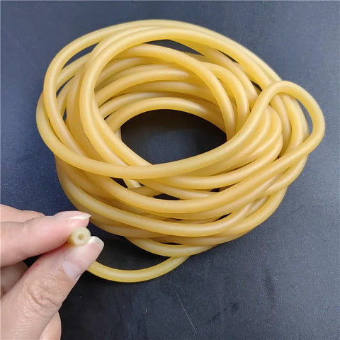 Color: WHITE - Plain Colour Latex Slingshot Rubber Tube Hunting And Shooting High Elastic Accessories With A Diameter Of 2mm X 5mm/0.08 X 0.2in