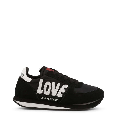 Love Moschino Womens Sneakers - Low Top Sport Shoes Black/ White / Red - S358162