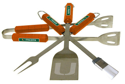 Miami Hurricanes 4 pc BBQ Set